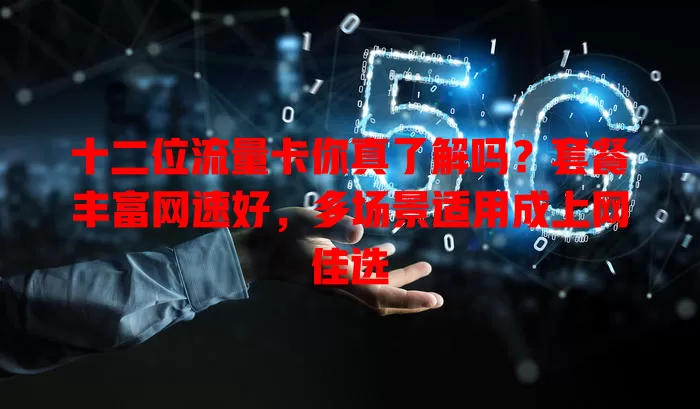 十二位流量卡你真了解吗？套餐丰富网速好，多场景适用成上网佳选