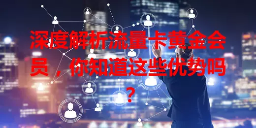 深度解析流量卡黄金会员，你知道这些优势吗？