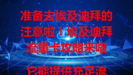 准备去埃及迪拜的注意啦！埃及迪拜流量卡攻略来咯

它能提供充足流量，满足社交、导航等需求，网络覆盖广，办理流程不复杂。有了它，旅途更顺畅精彩，快提前备好！