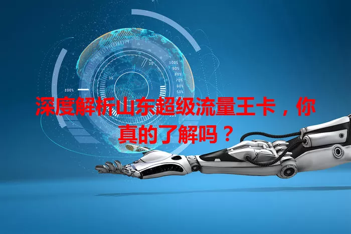 深度解析山东超级流量王卡，你真的了解吗？