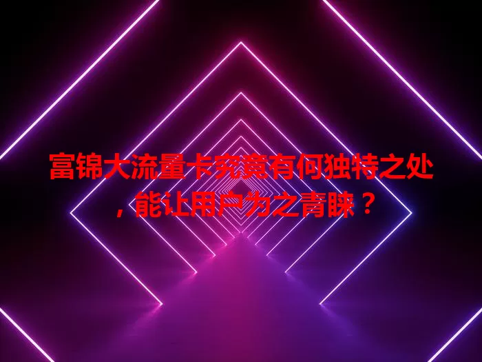 富锦大流量卡究竟有何独特之处，能让用户为之青睐？