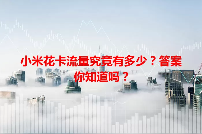 小米花卡流量究竟有多少？答案你知道吗？