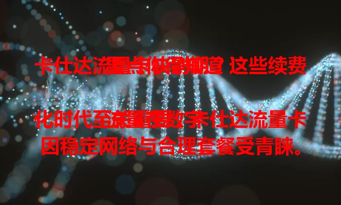 卡仕达流量卡快到期？这些续费要点你得知道！

流量在数字化时代至关重要，卡仕达流量卡因稳定网络与合理套餐受青睐。快到期时，续费成关键。要清楚其重要性，过期会断网。教你顺利续费，了解流程，关注细节，留意优惠，轻松搞定，畅享网络服务！