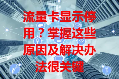 流量卡显示停用？掌握这些原因及解决办法很关键