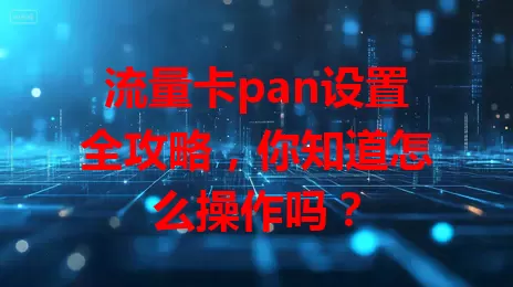 流量卡pan设置全攻略，你知道怎么操作吗？