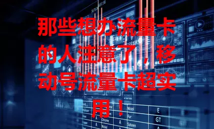 那些想办流量卡的人注意了，移动号流量卡超实用！