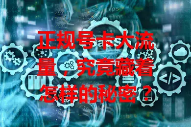 正规号卡大流量，究竟藏着怎样的秘密？