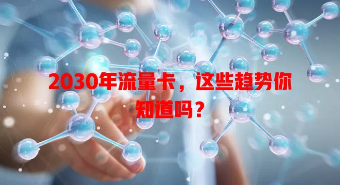 2030年流量卡，这些趋势你知道吗？