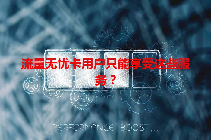 流量无忧卡用户只能享受这些服务？