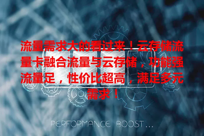 流量需求大的看过来！云存储流量卡融合流量与云存储，功能强流量足，性价比超高，满足多元需求！