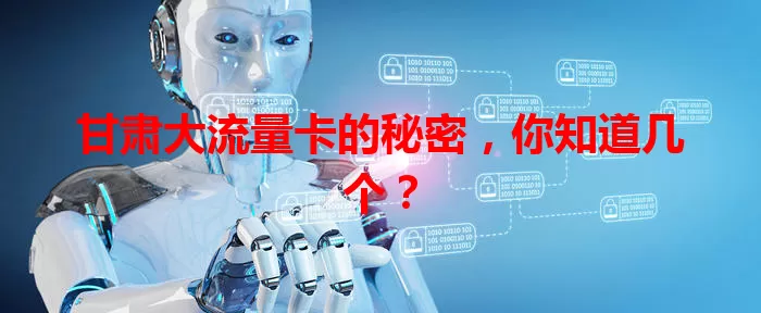 甘肃大流量卡的秘密，你知道几个？