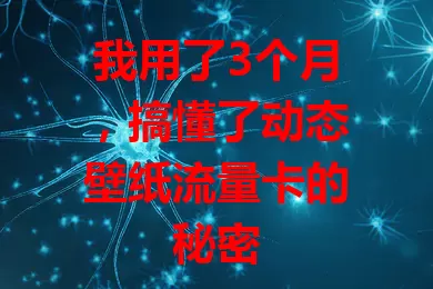 我用了3个月，搞懂了动态壁纸流量卡的秘密