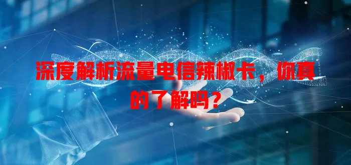 深度解析流量电信辣椒卡，你真的了解吗？