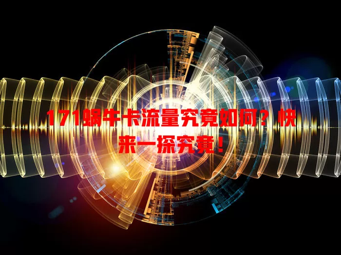 171蜗牛卡流量究竟如何？快来一探究竟！