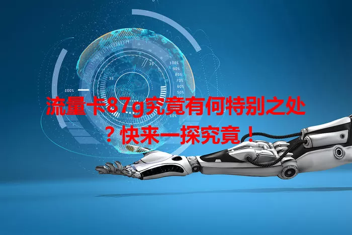 流量卡87g究竟有何特别之处？快来一探究竟！