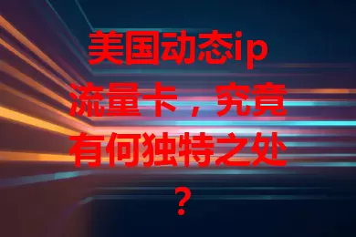 美国动态ip流量卡，究竟有何独特之处？