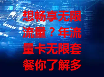 想畅享无限流量？年流量卡无限套餐你了解多少？