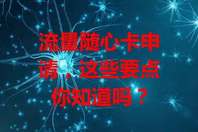 流量随心卡申请，这些要点你知道吗？