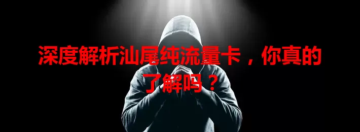 深度解析汕尾纯流量卡，你真的了解吗？