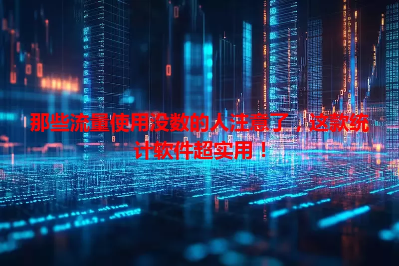 那些流量使用没数的人注意了，这款统计软件超实用！