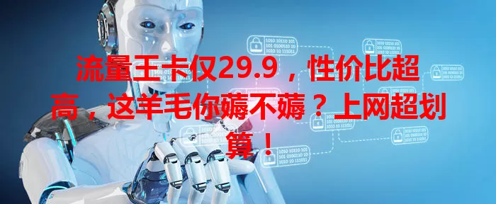 流量王卡仅29.9，性价比超高，这羊毛你薅不薅？上网超划算！