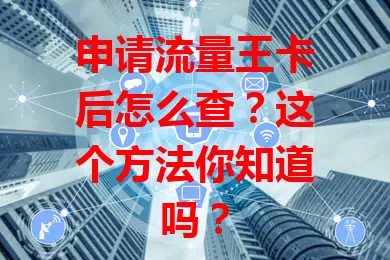 申请流量王卡后怎么查？这个方法你知道吗？