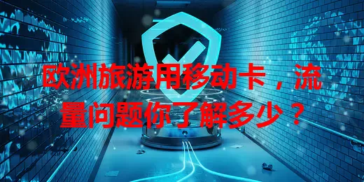 欧洲旅游用移动卡，流量问题你了解多少？