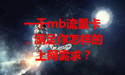 一千mb流量卡，满足你怎样的上网需求？