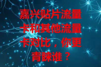 嘉兴贴片流量卡和其他流量卡对比，你更青睐谁？