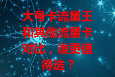 大号卡流量王和其他流量卡对比，谁更值得选？
