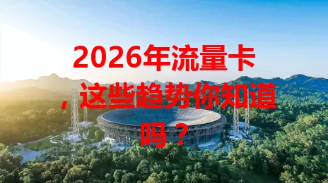 2026年流量卡，这些趋势你知道吗？