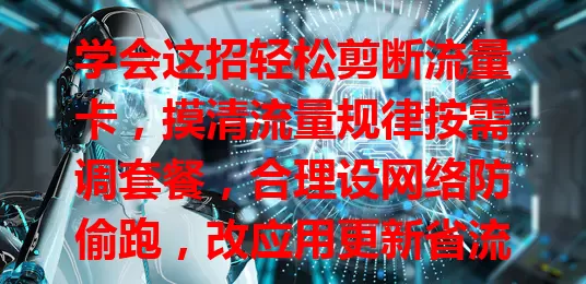 学会这招轻松剪断流量卡，摸清流量规律按需调套餐，合理设网络防偷跑，改应用更新省流量，留意隐藏消耗点，让流量使用更高效省钱