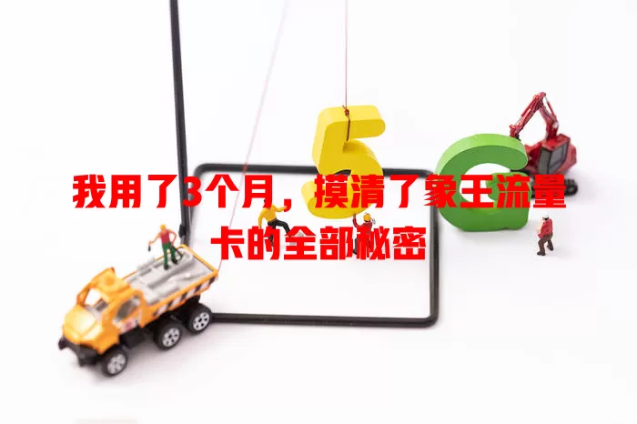 我用了3个月，摸清了象王流量卡的全部秘密