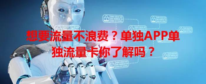 想要流量不浪费？单独APP单独流量卡你了解吗？