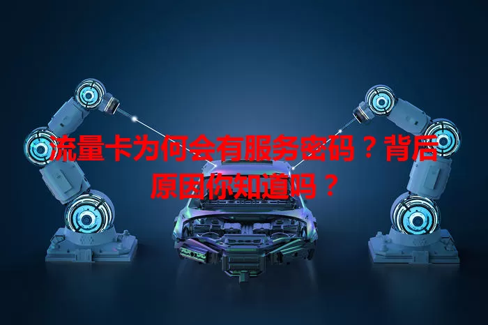 流量卡为何会有服务密码？背后原因你知道吗？
