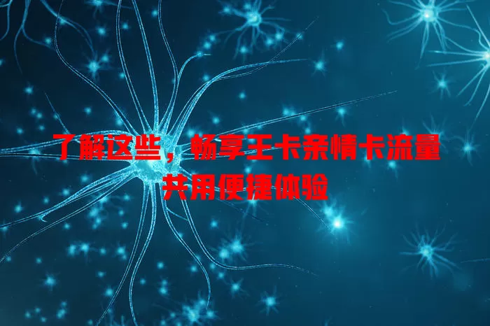了解这些，畅享王卡亲情卡流量共用便捷体验