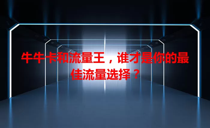 牛牛卡和流量王，谁才是你的最佳流量选择？