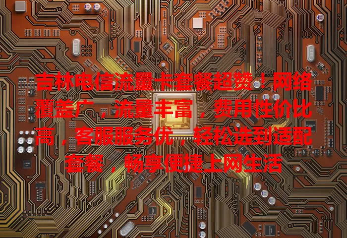 吉林电信流量卡套餐超赞！网络覆盖广，流量丰富，费用性价比高，客服服务优，轻松选到适配套餐，畅享便捷上网生活