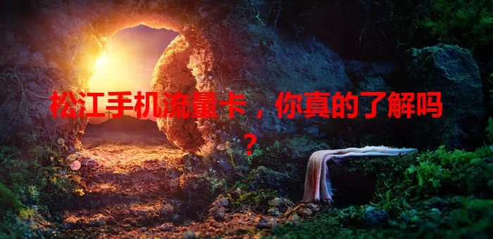 松江手机流量卡，你真的了解吗？