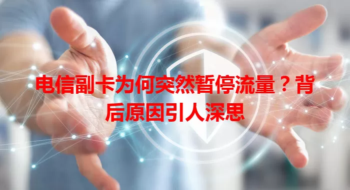 电信副卡为何突然暂停流量？背后原因引人深思