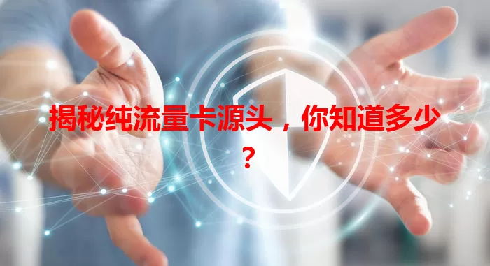 揭秘纯流量卡源头，你知道多少？