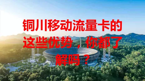 铜川移动流量卡的这些优势，你都了解吗？