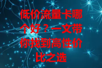 低价流量卡哪个好？一文带你找到高性价比之选