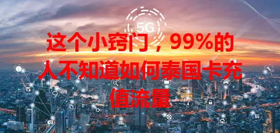 这个小窍门，99%的人不知道如何泰国卡充值流量