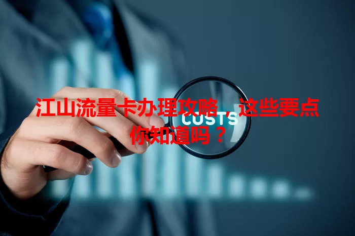 江山流量卡办理攻略，这些要点你知道吗？