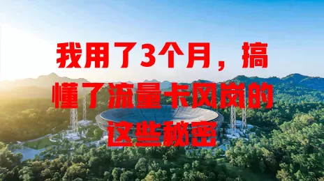 我用了3个月，搞懂了流量卡风岚的这些秘密