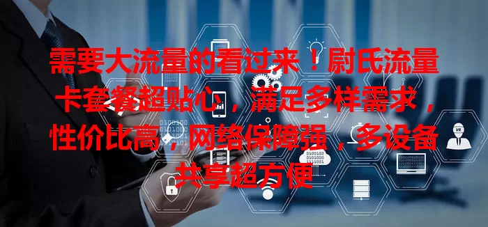 需要大流量的看过来！尉氏流量卡套餐超贴心，满足多样需求，性价比高，网络保障强，多设备共享超方便