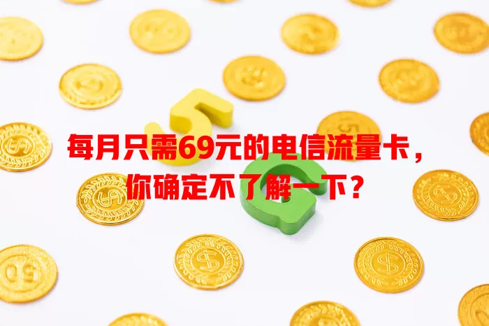 每月只需69元的电信流量卡，你确定不了解一下？
