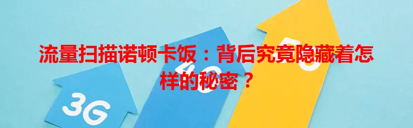 流量扫描诺顿卡饭：背后究竟隐藏着怎样的秘密？