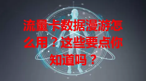 流量卡数据漫游怎么用？这些要点你知道吗？